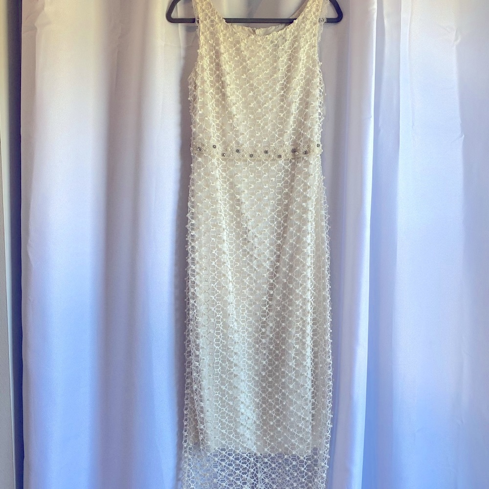 Marchesa Notte pearl dress. Off white. Size 8.